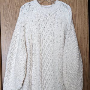 H&M Conscious Cable-knit Sweater - XXL Cream